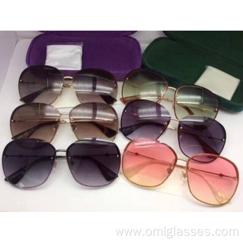 Lightweight Metal Frame Sunglasses For Women